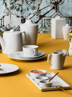 Tazas con platitos de porcelana artesanales Cosmopolitan, 2 uds.