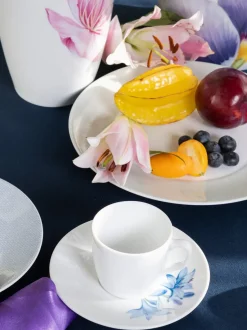 Tazas con platitos de porcelana artesanales Cosmopolitan, 2 uds.