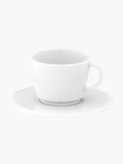 Tazas con platitos de porcelana artesanales Vitruv, 2 uds.