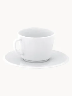 Tazas con platitos de porcelana artesanales Vitruv, 2 uds.