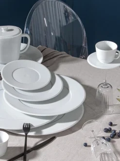 Tazas con platitos de porcelana artesanales Vitruv, 2 uds.