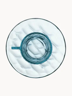 Tazas de café con platitos con relieves Jellies, 4 uds.