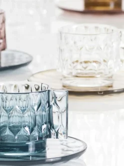 Tazas de café con platitos con relieves Jellies, 4 uds.