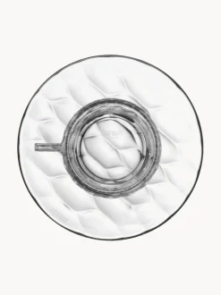 Tazas de café con platitos con relieves Jellies, 4 uds.