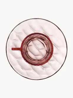 Tazas de café con platitos con relieves Jellies, 4 uds.