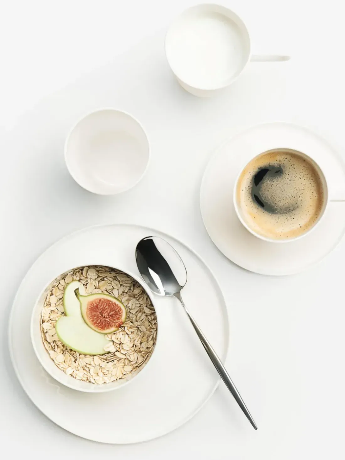 Tazas de café con platitos de porcelana Oco, 6 uds.