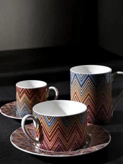 Tazas de café con platitos de porcelana Fine Bone China Jarris, 2 uds.