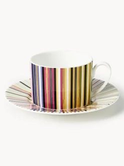 Tazas de café con platitos Fine Bone China Jenkins, 6 uds.