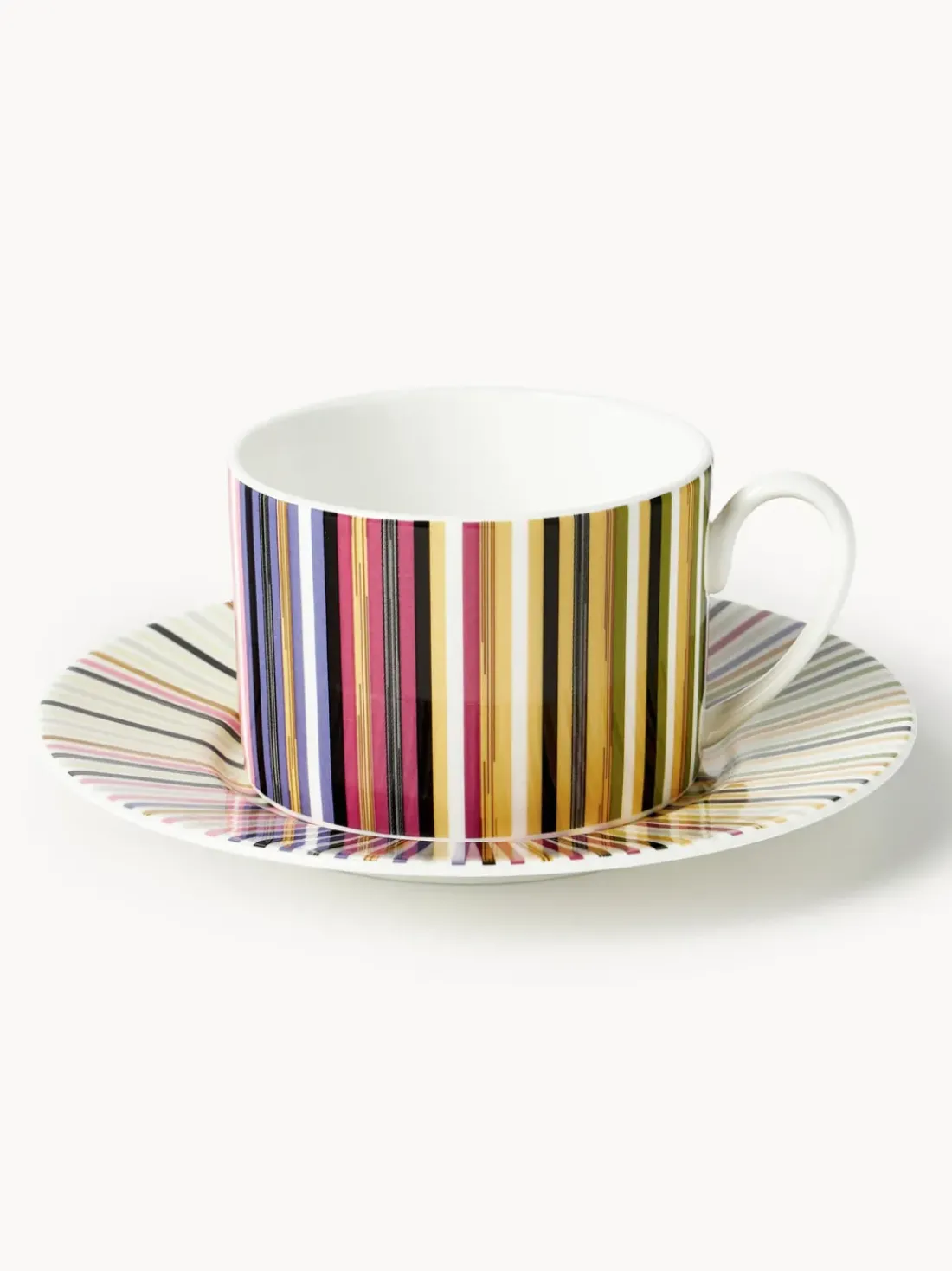 Tazas de café con platitos Fine Bone China Jenkins, 6 uds.