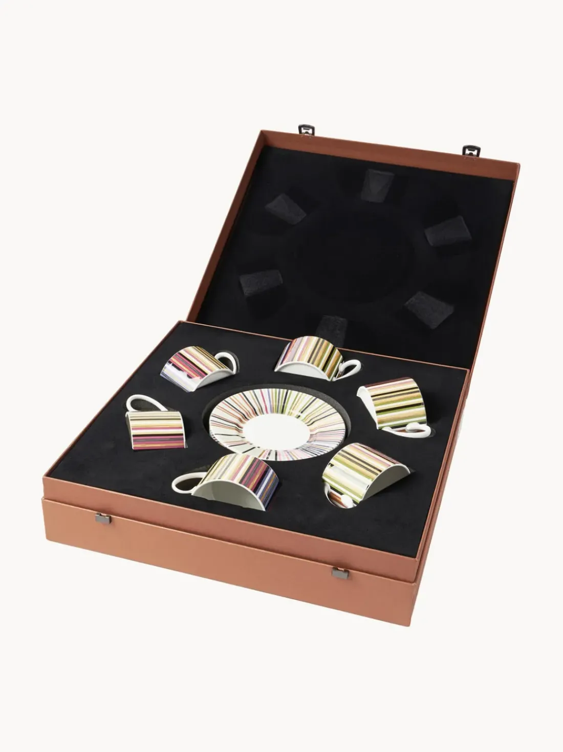 Tazas de café con platitos Fine Bone China Jenkins, 6 uds.