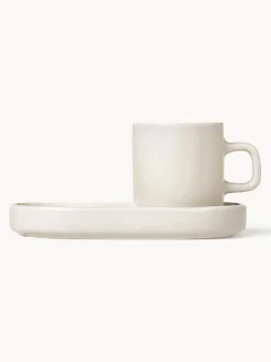 Tazas de café espresso con platitos Pilar, 4 pzas.