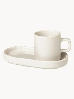 Tazas de café espresso con platitos Pilar, 4 pzas.