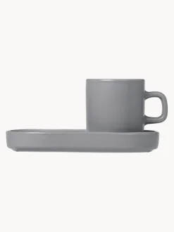Tazas de café espresso con platitos Pilar, 2 uds.