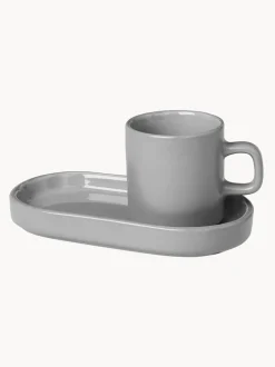 Tazas de café espresso con platitos Pilar, 2 uds.