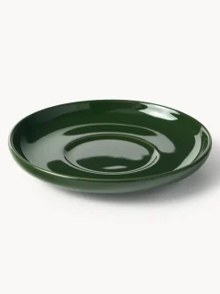 Tazas de café espresso de porcelana con platitos Nessa, 4 uds.