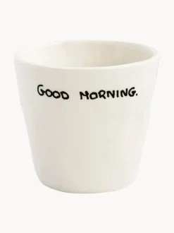 Tazas de café espresso pintadas a mano Good Morning, 6 uds.