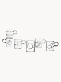 Tazas de espresso artesanales Deco' Clear, 6 uds.