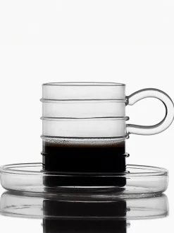 Tazas de espresso artesanales Deco' Clear, 6 uds.