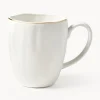 Tazas de porcelana con relieves Sali, 2 uds.