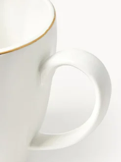 Tazas de porcelana con relieves Sali, 2 uds.