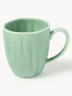 Tazas de porcelana con relieves Sali, 4 uds.