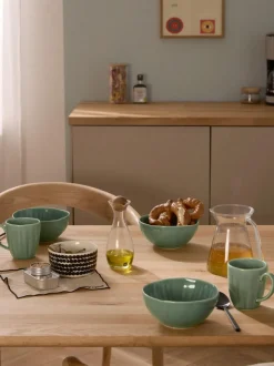 Tazas de porcelana con relieves Sali, 4 uds.