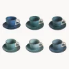Tazas espresso con platitos Baita Acqua, 6 uds.