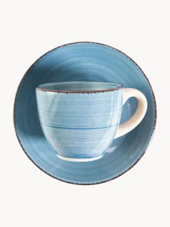 Tazas espresso con platitos Baita Acqua, 6 uds.