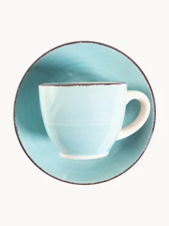 Tazas espresso con platitos Baita Acqua, 6 uds.