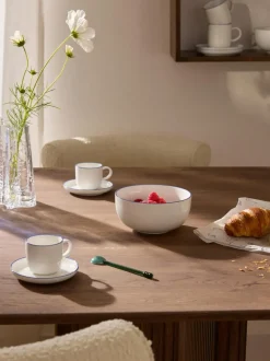 Tazas espresso con platitos de porcelana Facile, 2 uds.