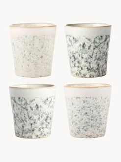 Tazas pequeñas artesanales 70's, 4 uds.