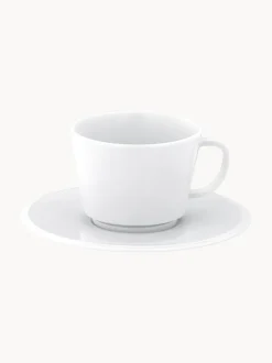 Tazas pequeñas con platitos de porcelana artesanales Vitruv, 2 uds.
