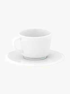 Tazas pequeñas con platitos de porcelana artesanales Vitruv, 2 uds.
