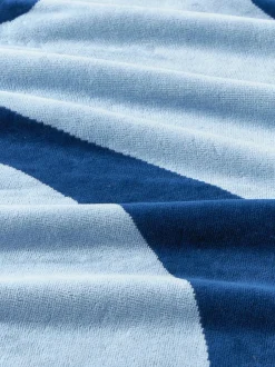 Toalla de playa de terciopelo con estampado ondulado Pia