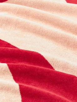 Toalla de playa de terciopelo con estampado ondulado Pia