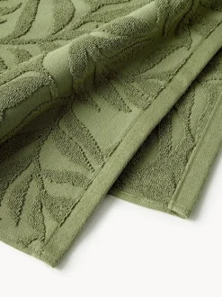 Toallas de algodón con relieves Leaf, tamaños diferentes
