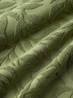 Toallas de algodón con relieves Leaf, tamaños diferentes
