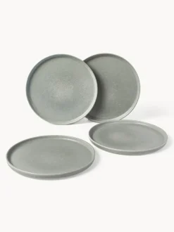 Vajilla artesanal con esmalte reactivo Pam, 4 comensales (12 pzas.)