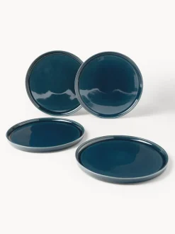 Vajilla artesanal con esmalte reactivo Ethel, 4 comensales (12 pzas.)