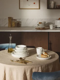 Vajilla de porcelana con relieves Sali, 6 comensales (30 pzas.)