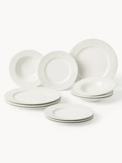 Vajilla de porcelana Goya, 4 comensales (12 pzas.)