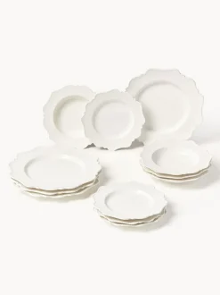 Vajilla de porcelana Grace, 4 personas (12 pzas.)