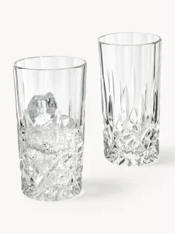 Vasos altos con relieve de cristal George, 4 uds.