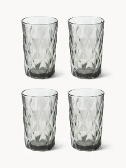 Vasos altos con relieves Colorado, 4 uds.