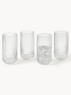 Vasos altos soplados Aleo, 4 uds.