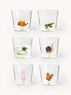 Vasos de agua artesanales Animal Farm, 6 uds.