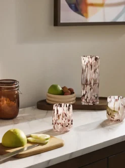 Vasos de agua artesanales con estampado de lunares Oakley, 4 uds.