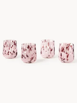 Vasos de agua artesanales con estampado de lunares Oakley, 4 uds.