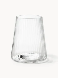 Vasos de agua artesanales con relieves Cami, 4 uds.