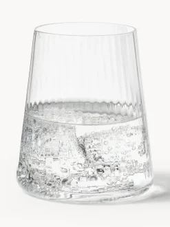 Vasos de agua artesanales con relieves Cami, 4 uds.